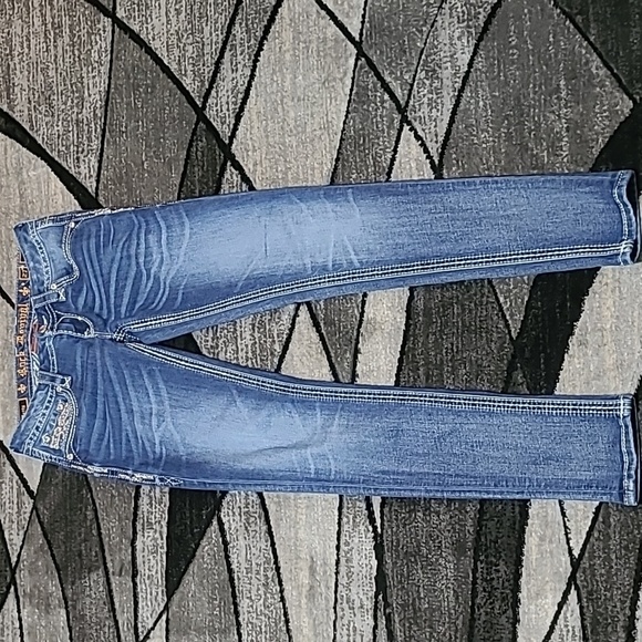 ROCK REVIVAL BETTY EMBROIDERED RHINESTONES SKINNY DENIM JEAN - Picture 6 of 16